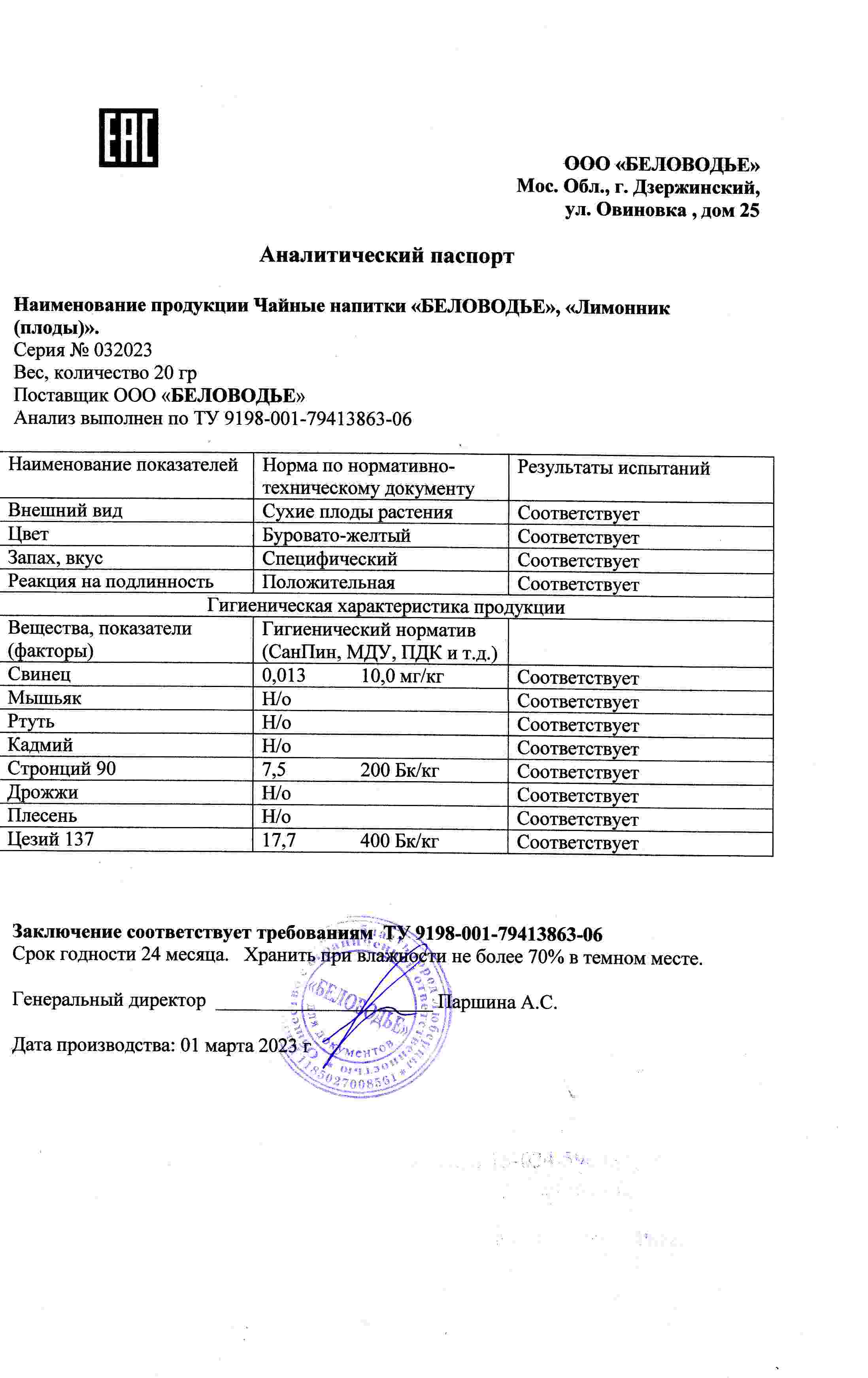 Паспорт №032023